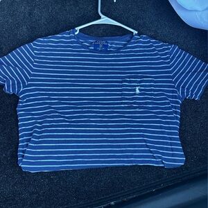 Polo Ralph Lauren Navy and White Striped Tee(Men’s S)